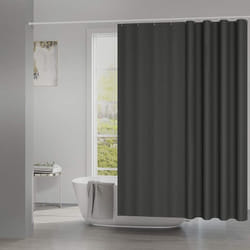 Woltu - Rideau de Douche Anti-moisissure, Rideau de Baignoire 100% Polyester avec Œillets, Ourlet Alourdi, 180x200cm Gris foncé