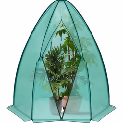 WOLTU Serre de Jardin 160x160x180cm Demi-translucide 130g/m2 Serre Polyvalente Abri des Plantes Vert GWH00702gn