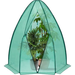 WOLTU Serre de Jardin 160x160x180cm Demi-translucide 130g/m2  Serre Polyvalente Abri des Plantes Vert GWH00702gn