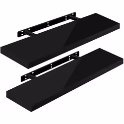 WOLTU 2 x Étagère Murale Tablette Murale Panneau de Bois Étagère Flottante Étagère à Livres 80x229x38cm Nior RG9480sz-2
