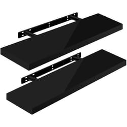 WOLTU 2 x Étagère Murale Tablette Murale Panneau de Bois Étagère Flottante Étagère à Livres 80x229x38cm Nior RG9480sz-2