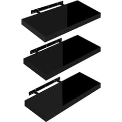 WOLTU 3 x Étagère Murale, Tablette Murale Panneau de Bois, Étagère Flottante, Étagère à Livres, 50x22, 9x3, 8cm, Nior RG9477sz-3