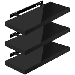 Woltu - 3 x Étagère Murale, Tablette Murale Panneau de Bois, Étagère Flottante, Étagère à Livres, 60x22, 9x3, 8cm, Nior RG9478sz-3