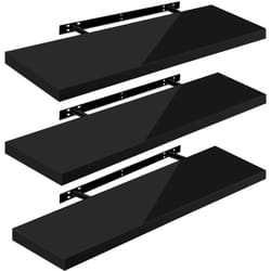 Woltu - 3 x Étagère Murale, Tablette Murale Panneau de Bois, Étagère Flottante, Étagère à Livres, 100x22, 9x3, 8cm, Nior RG9482sz-3
