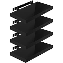 WOLTU 4 x Étagère Murale Tablette Murale Panneau de Bois Étagère Flottante Étagère à Livres 50x229x38cm Nior RG9477sz-4
