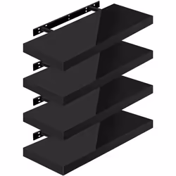 WOLTU 4 x Étagère Murale Tablette Murale Panneau de Bois Étagère Flottante Étagère à Livres 60x229x38cm Nior RG9478sz-4