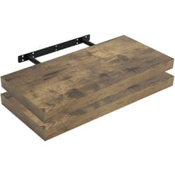 Woltu - tagère Murale Lot de 2, Étagère Suspendue, Étagère Flottante de cd dvd, 70x23x3, 8cm Marron Rustique, RG9369hov-2