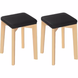 Description générale Ce tabouret de salle à manger en bois de hêtre est conçu pour allier robustesse et confort. Son design c ...