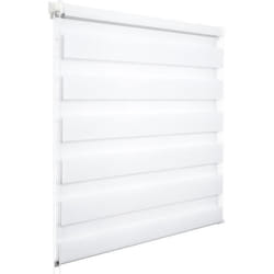 WOLTU 1 pièce Store Enrouleur Double Fixation Rapide sans perçage Store Isolant Thermique 100x120cm Blanc DR5626ws04