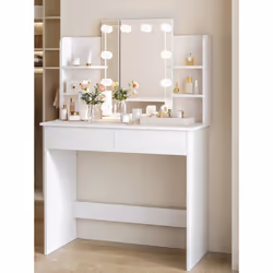 Description générale Cette coiffeuse élégante et fonctionnelle est parfaite pour créer un espace de maquillage à la maison. A ...