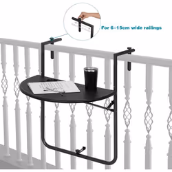 Caractéristiques exceptionnelles : -Grâce au design de suspension et de pliage. la table de balcon est facile à replier sans  ...