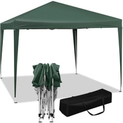 Tonnelle de Jardin 3x3m Woltu Tente Pliante, Protection du Soleil uv 50+, Facile à Installer Hauteur Réglable, Vert