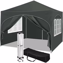 Description générale La tonnelle pliante WOLTU de 3x3m est idéale pour offrir un espace d'ombrage confortable pour 6 à 10 per ...