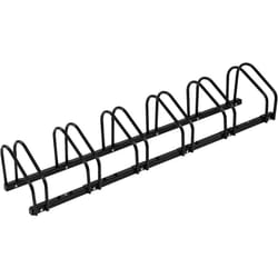 Woltu - Râtelier Vélo pour 6 Vélos, Range Vélo au Sol ou Mural, Support pour Bicyclettes, Porte-vélos en Métal Noir