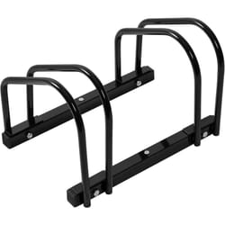 Woltu - Râtelier Vélo pour 2 Vélos, Range Vélo au Sol ou Mural, Support pour Bicyclettes, Porte-vélos en Métal Noir