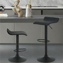 Lot de 2 Tabourets de bar Woltu Chaise de Bar réglable en Hauteur, Rotatif à 360 Dégrées, Noir