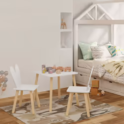 Description générale Ce meuble pour enfants se compose d'une table et de deux chaises, idéal pour les chambres d'enfants, les ...