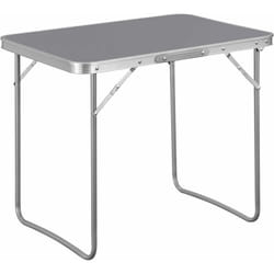 Table de Camping, Table Pliante en Aluminium et mdf, Table de Pique-Niqu Pliable, 70x60x50 cm, Gris - Woltu