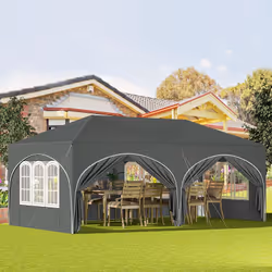 Description générale Le pavillon de jardin WOLTU est idéal pour vos activités en plein air. Sa structure robuste en métal ave ...