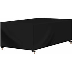WOLTU Housse pour Mobiliers de Jardin, Tissu Oxford 420D, avec Cordon de Serrage, Hydrofuge, Résistant au UV, 242x162x100cm, Noir