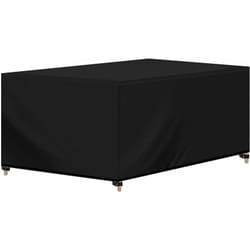 Housse pour Mobiliers de Jardin, Tissu Oxford 420D, avec Cordon de Serrage, Hydrofuge, Résistant au uv, 250x210x90cm, Noir - Woltu