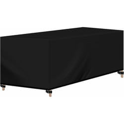 Housse pour Mobiliers de Jardin, Tissu Oxford 420D, avec Cordon de Serrage, Hydrofuge, Résistant au uv, 170x95x74cm, Noir - Woltu