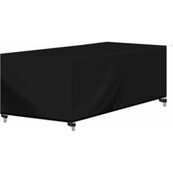 Housse pour Mobiliers de Jardin, Tissu Oxford 420D, avec Cordon de Serrage, Hydrofuge, Résistant au uv, 180x120x74cm, Noir - Woltu