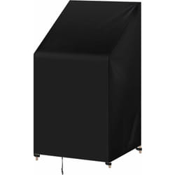 Housse pour Mobiliers de Jardin, Tissu Oxford 420D, avec Cordon de Serrage, Hydrofuge, Résistant au uv, 65x65x120/80cm, Noir - Woltu