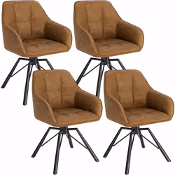 Description générale Découvrez notre chaise pivotante en similicuir vintage, idéale pour embellir votre intérieur tout en off ...