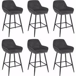 Caractéristiques exceptionnelles : -Fabriqué en velours doux. tabourets de bar est confortable au toucher et agréable à regar ...