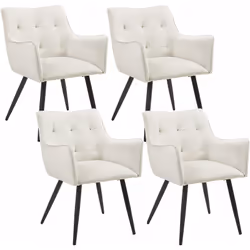 Description générale Cette chaise de salle à manger allie confort et élégance. Avec son rembourrage en mousse haute densité e ...