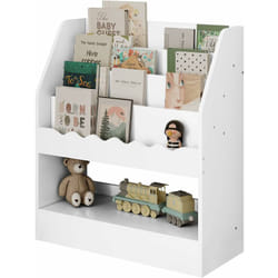 Woltu - Bibliothèque Enfant Rangement Jouet Enfant à 5 Niveaux, en mdf, Blanc, 70x30x80cm