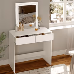 Description générale Cette coiffeuse avec miroir clair est équipée de 10 ampoules LED avec 3 modes d'éclairage et d'un connec ...