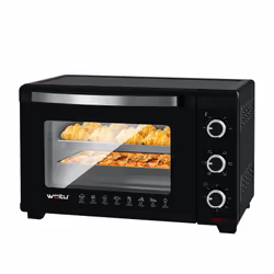 Description générale Le mini four électrique de 1600W est un appareil polyvalent conçu pour cuire, griller, réchauffer et déc ...