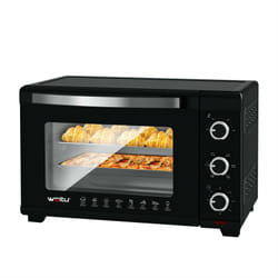 Woltu - Four Électrique 32L, Four de Table 1600W, Minuterie 60 min, 100-230℃, Porte à Double Vitrage, Noir
