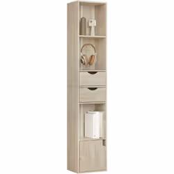 Information sur le produit : -Avec 3 casiers ouverts. 2 tiroirset 1 armoire. la bibliothèque haute offre plus de solutions de ...