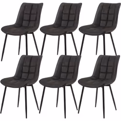 Information sur le produit : -Avec un dossier courbé et un siège rembourré en éponge. cette chaise à manger moderne est ergon ...