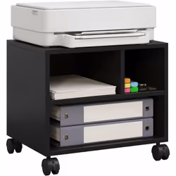 Information sur le produit : -L'armoire de bureau offre 1 plateaupour l'imprimante et 3 compartiments ouverts de différentes  ...