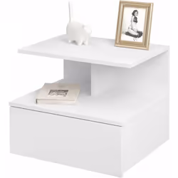 Information sur le produit : -Avec une installation murale. la table de nuitcompacte est une solution de rangement parfaite p ...