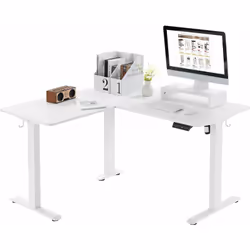 Description générale Découvrez notre bureau assis-debout en L, conçu pour améliorer votre confort au travail tout en optimisa ...