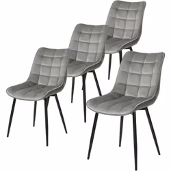 Information sur le produit : -Avec un dossier courbé et un siège rembourré en éponge. cette chaise à manger moderne est ergon ...