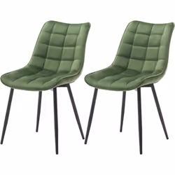 DESCRIPTION GÉNÉRALE Cette chaise à manger moderne est ergonomique et confortable, avec un dossier courbé et un siège rembour ...