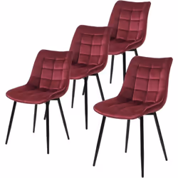 Information sur le produit : -Avec un dossier courbé et un siège rembourré en éponge. cette chaise à manger moderne est ergon ...