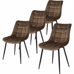 Information sur le produit : -Avec un dossier courbé et un siège rembourré en éponge. cette chaise à manger moderne est ergon ...