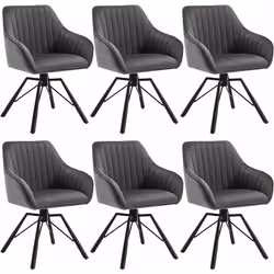 DESCRIPTION GÉNÉRALE Cette chaise pivotante à 360° est conçue pour un confort optimal. Avec sa surface en velours doux, son a ...