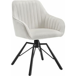 Woltu - Chaise Salle à Manger, siège en Velours, Pieds en Métal, Chaise de Cuisine avec Dossier et Accoudoirs, Chaise Scandinave, Chaise Ergonomique,