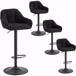 - Le revêtement à l'avant de tabouret bar est en chenille résistant à la déchirure et à l'abrasion et en velours côtelé doux  ...