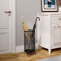 ☔PETITE TAILLE VS GRAND CAPACITÉ : La hauteur de 49cm et le diamètre de 23cm permettent de stocker 4 à 6 parapluies. Les 4 cr ...