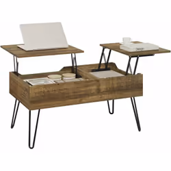 - Dotée de 2 grands plateaux relevables. la table basse vous permet de travailler ou de manger confortablement avec vos amis  ...