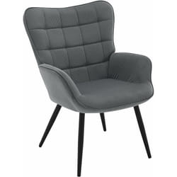 Woltu - Fauteuil à Oreilles en Velours Côtelé 65 x 64 x 90 cm, Fauteuil Relax Moderne, Fauteuil Lounge Vintage, Fauteuil de Salon Rembourré, Pieds